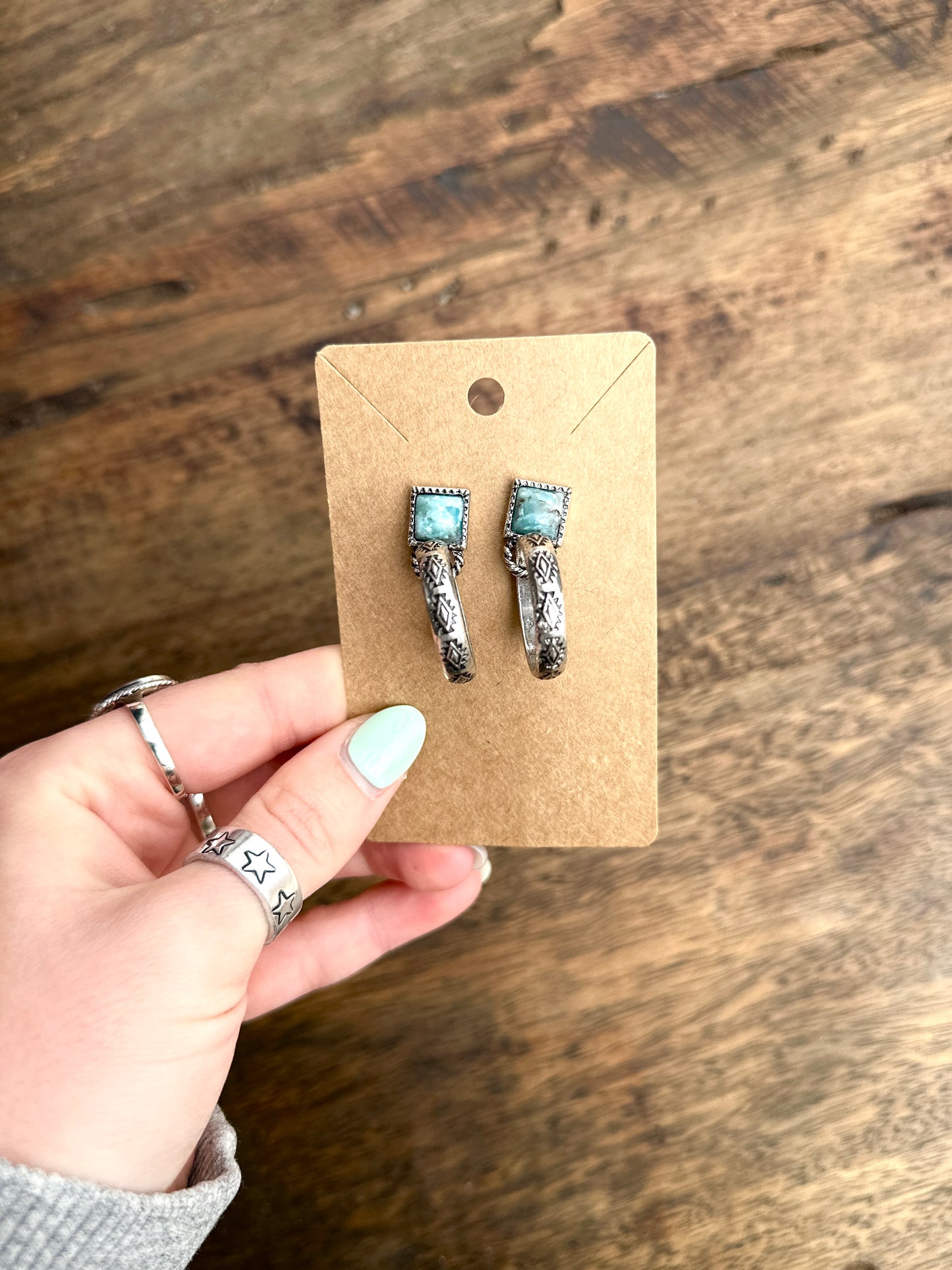 Aztec Hoop Earrings